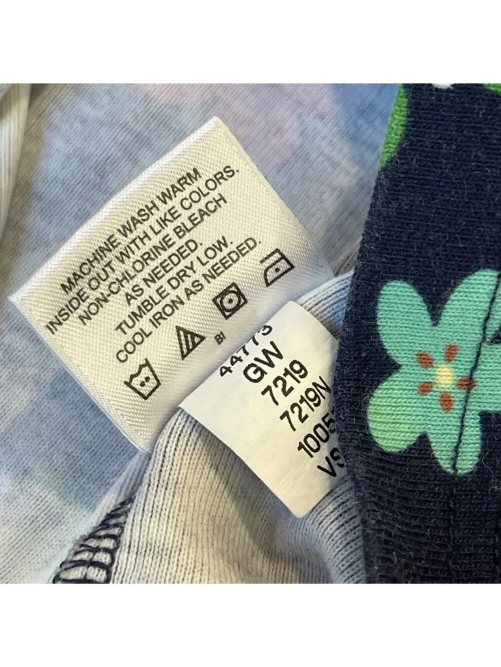 Hanna Andersson Navy Floral Play Dress Girl's Size 130cm (US 8) Knit 100% Cotton